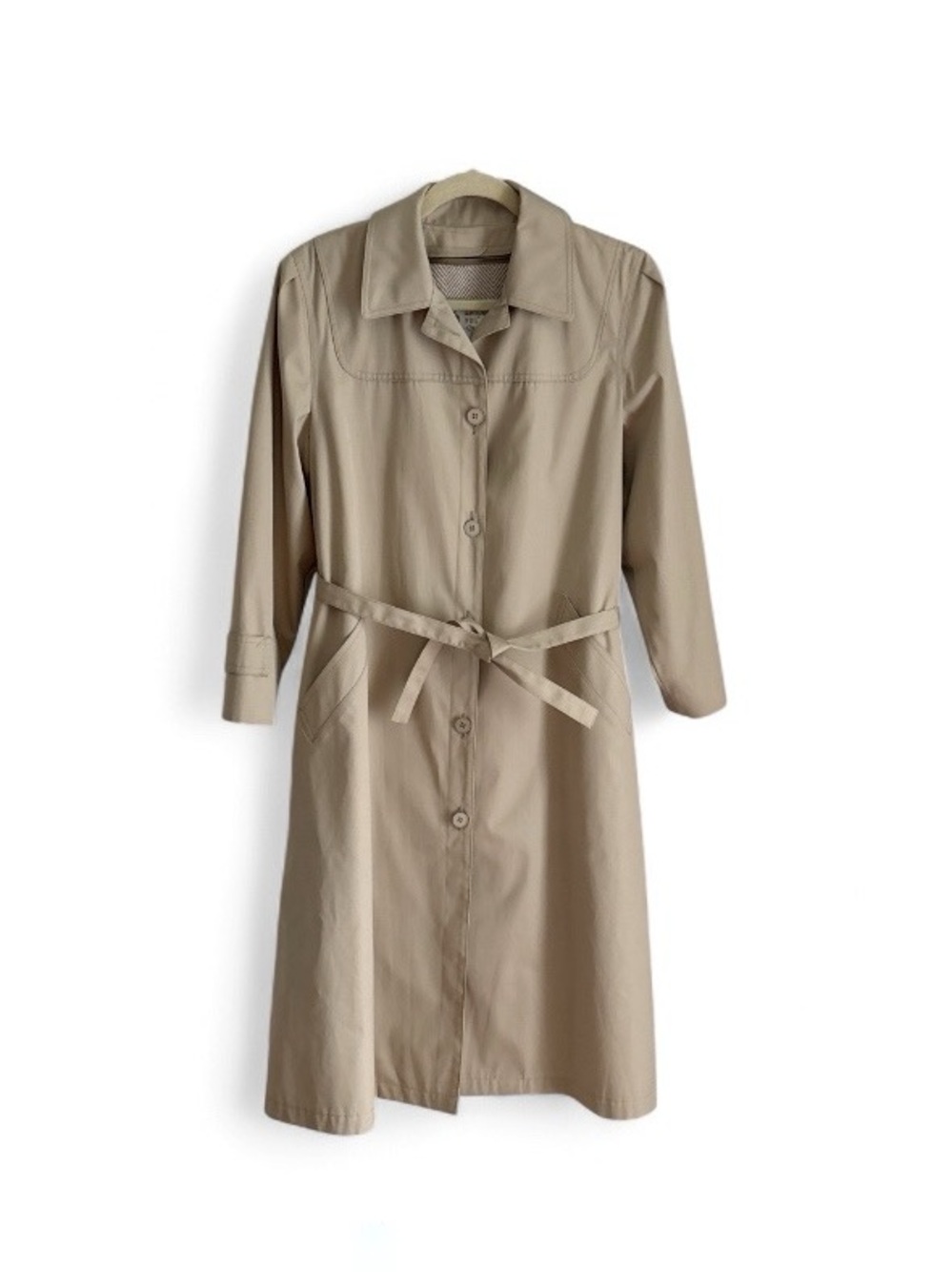 London Fog Vintage Trench Coat with Belt Utility Outdoor Beige Women's Size 6P